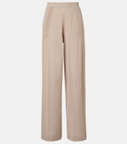 Alaïa Linen and silk wide-leg pants
