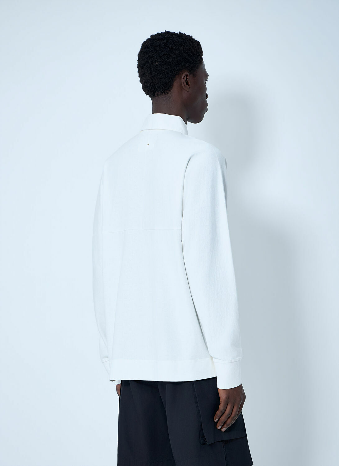 Margaret Howell Panelled Long Sleeve Polo Shirt
