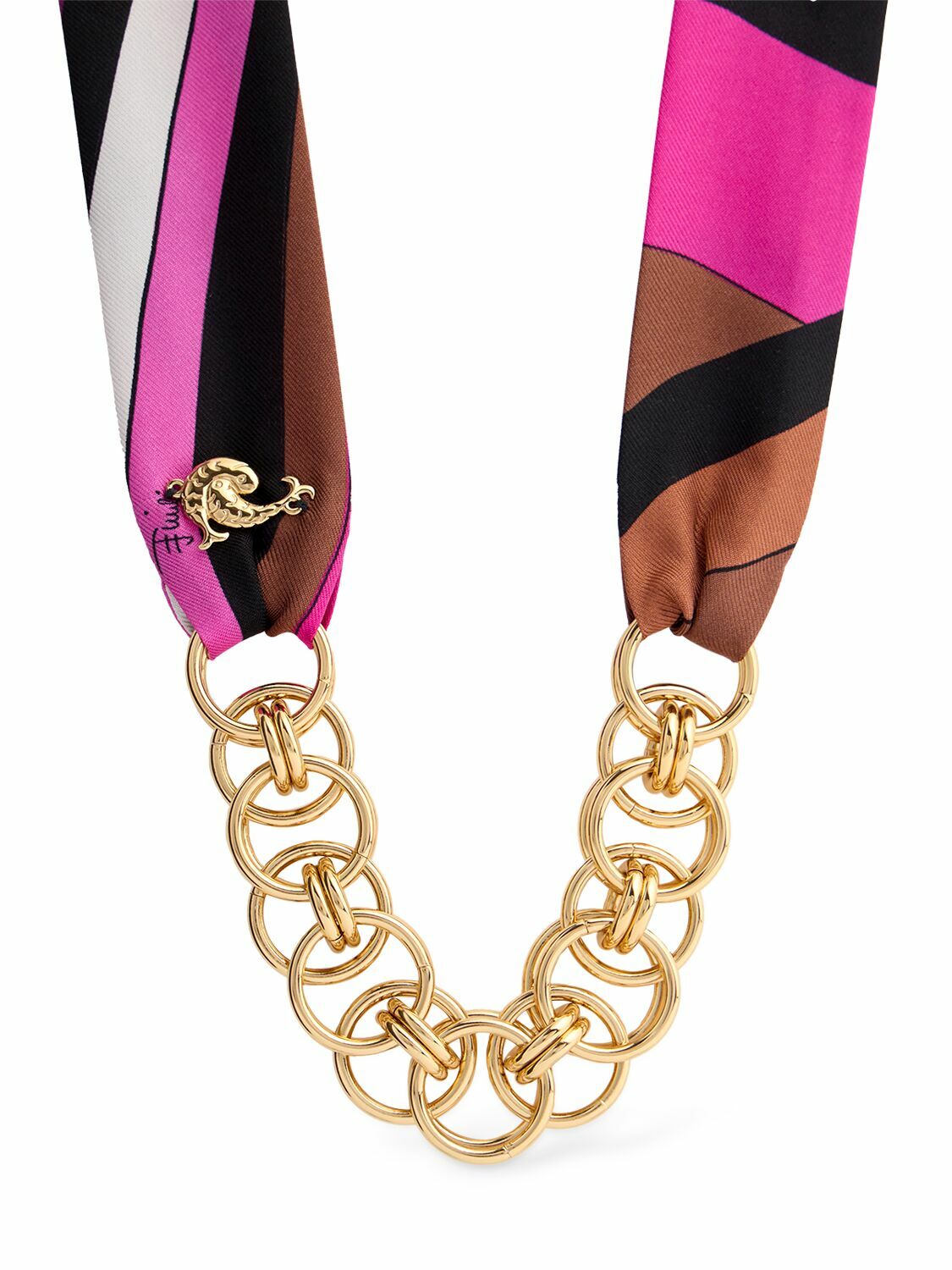 【送料&関税込】Pucci Silk Twill Bandeau Chain Bracelet SILK TWILL BANDEAU CHAIN BRACELET for Women - Emilio Pucci