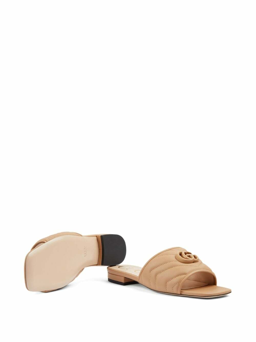 sepatu sandals GUCCI Women Double G Flat Sandals in Black GHW with Velcro  Straps | Tinkerlust