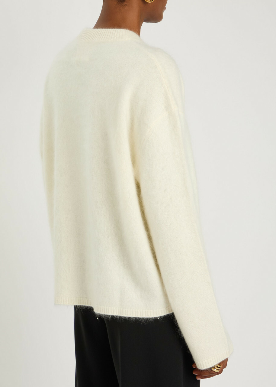 Lisa Yang Natalia Brushed Cashmere Jumper Cream