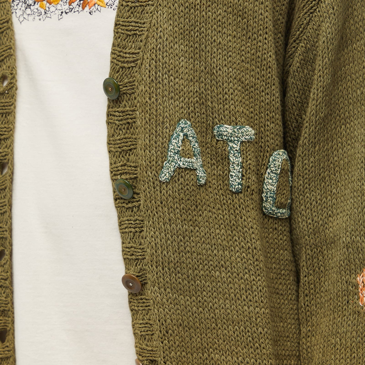 Story mfg. Men's Tomatos Twinsun Cardigan in Olive Toms