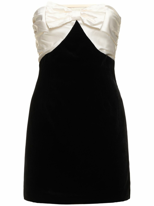 Photo: ALESSANDRA RICH Strapless Velvet Mini Bustier Dress