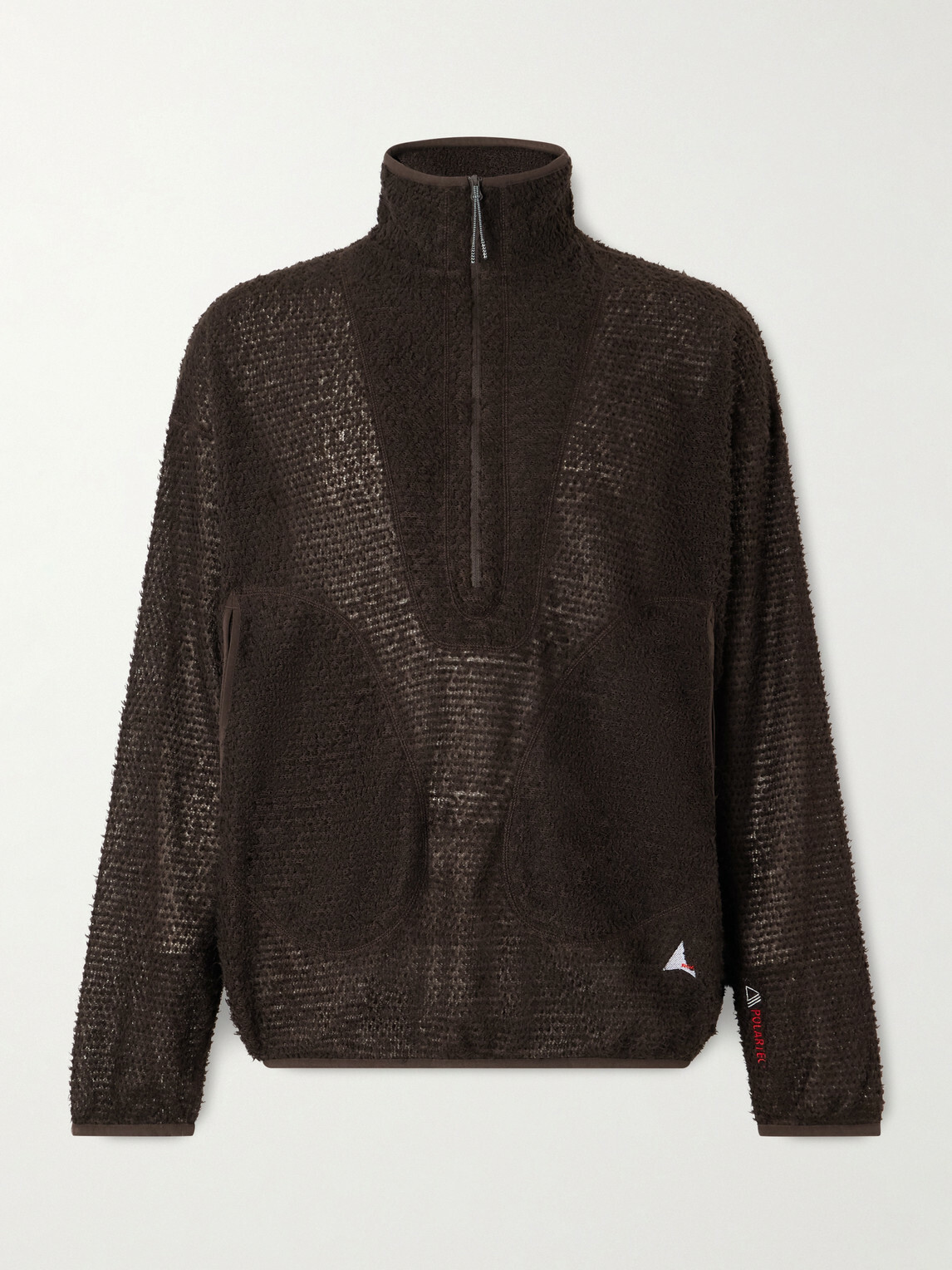ROA - Ocular Logo-Embroidered Polartec® Alpha® Direct Half-Zip Sweater - Brown