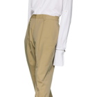 Juun.J Beige Pleated Trousers