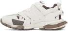 Balenciaga White & Brown Track Sneakers