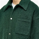Cole Buxton Men's Wool Overshirt in Forest Green