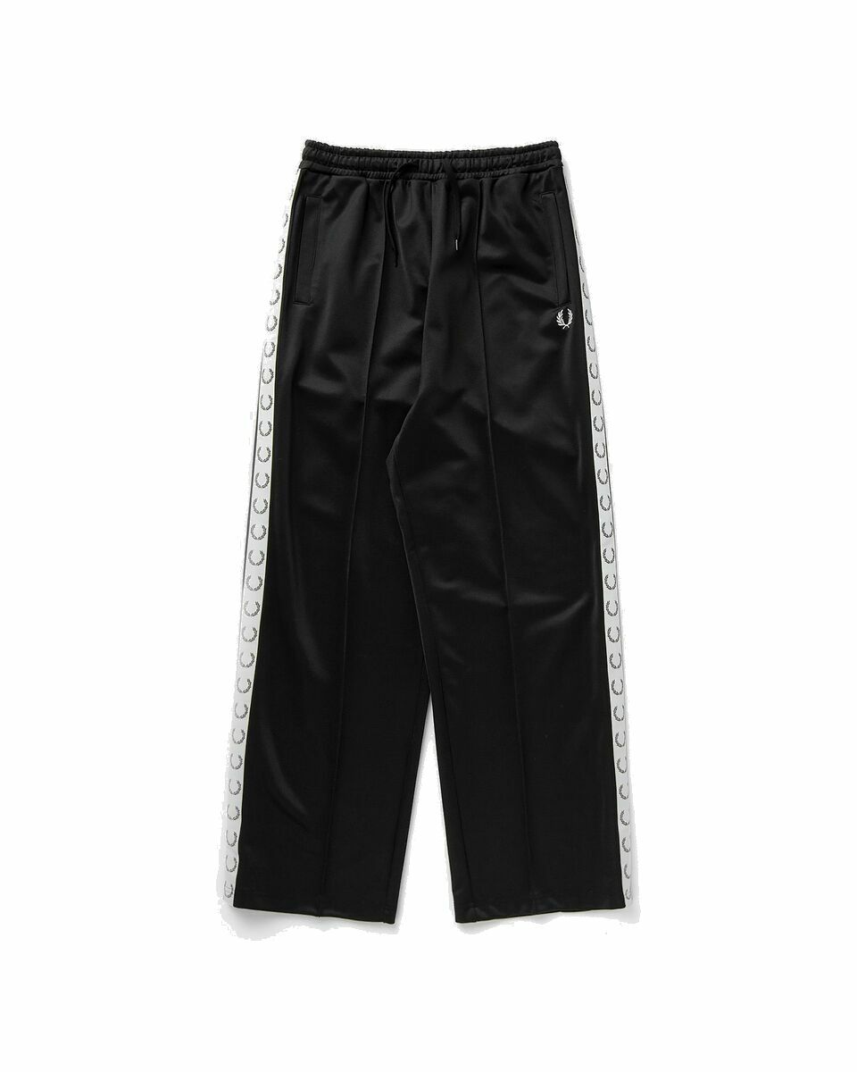 Photo: Fred Perry Wide Leg Track Pant Black - Mens - Track Pants