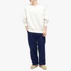 Merely Made Contrast Stitch Crew Sweat in Oatmeal