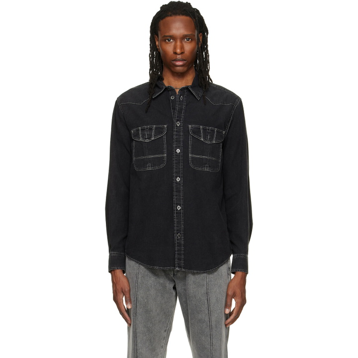 Photo: Isabel Marant Black Viken Denim Shirt