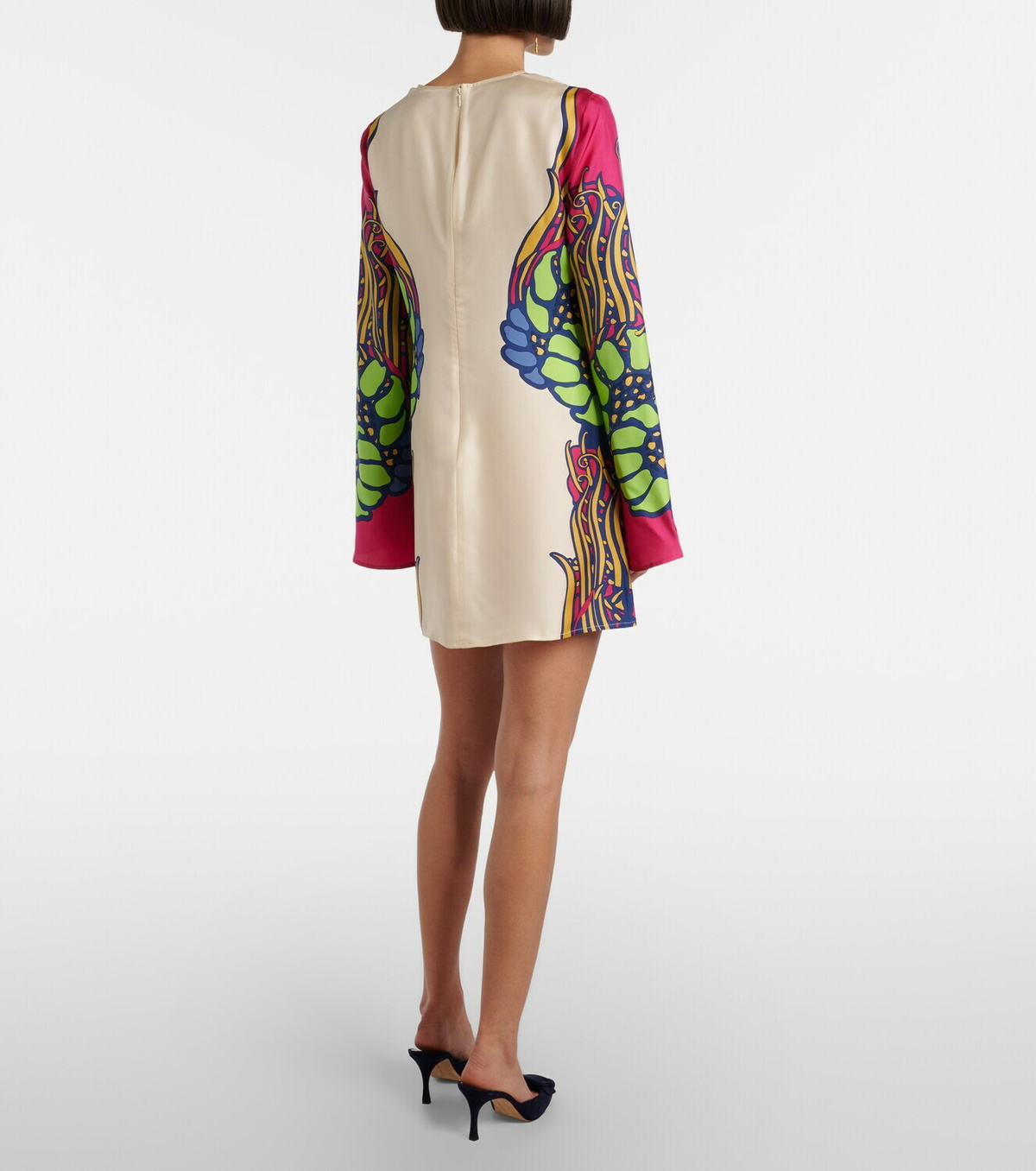 La DoubleJ Lemuria Placée silk satin minidress