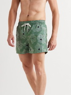 Atalaye - Dorrea Mid-Length Printed Recycled Swim Shorts - Green