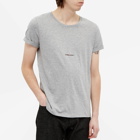 Saint Laurent Men's Archive Logo T-Shirt in Grey Marl