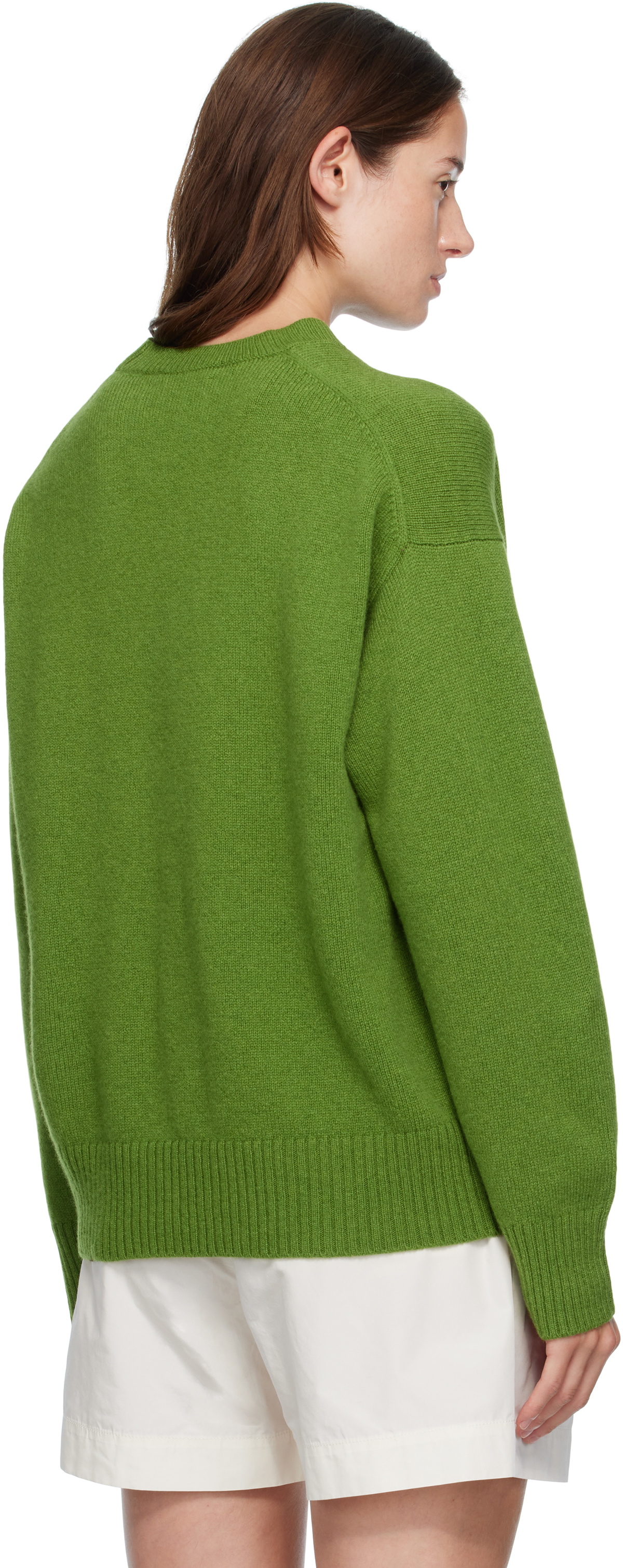&Daughter Green Innes Slouch Crewneck Sweater