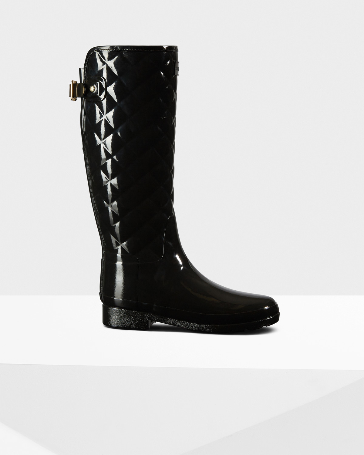 Original refined high gloss quilted rain boot deals