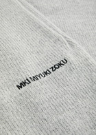 Mki Miyuki Zoku Logo-embroidered Knitted Sweatpants Light Grey