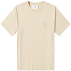 AMI Men's Tonal Heavy Cotton Small A Logo T-Shirt in Vanilla