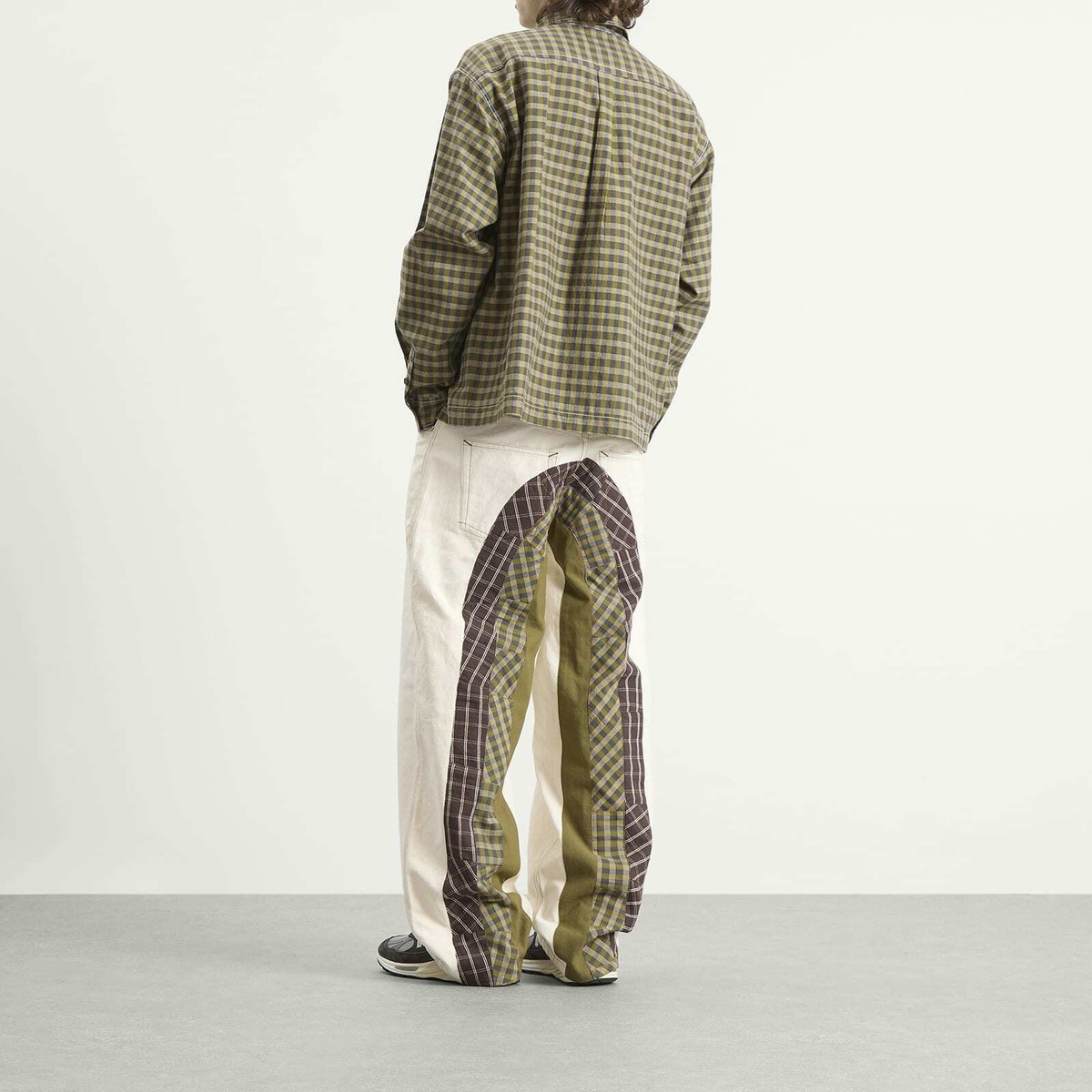 Story mfg. Men's Hand Applique Poetry Pants in Rainbow Patchwork