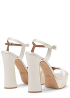 Malone Souliers Keaton 125 Satin Platform Sandals Ivory