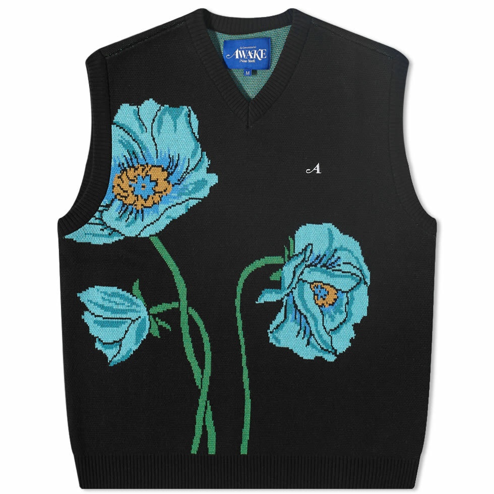 Photo: Awake NY Floral Knit Vest in Black