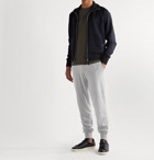 TOM FORD - Tapered Melangé Cotton, Silk and Cashmere-Blend Sweatpants - Gray