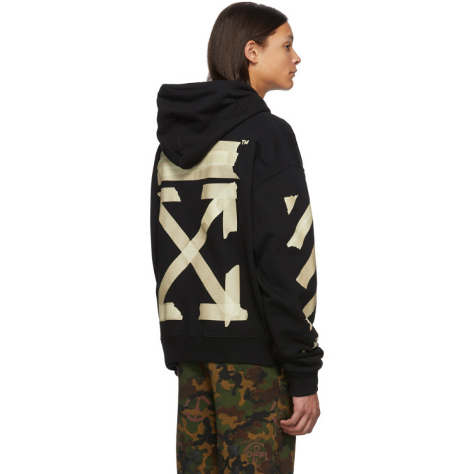 Vetements black store tape hoodie