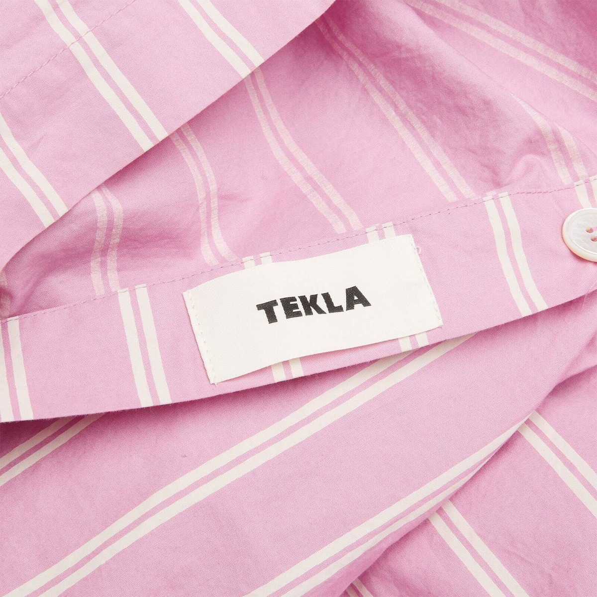 Tekla Fabrics King Duvet in Mallow Pink Stripes 
