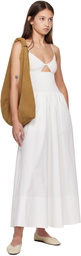 St. Agni White Knit Cami Midi Dress