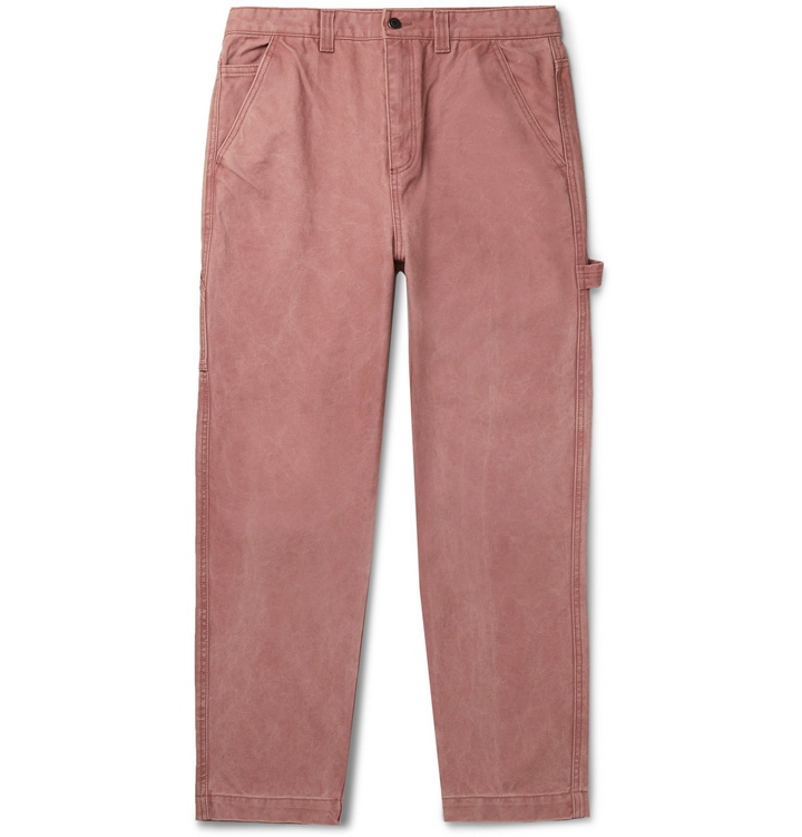 Photo: Stüssy - Washed Cotton-Canvas Cargo Trousers - Pink