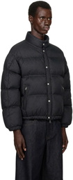 COOR Black Double Stitch Snap Button Down Jacket