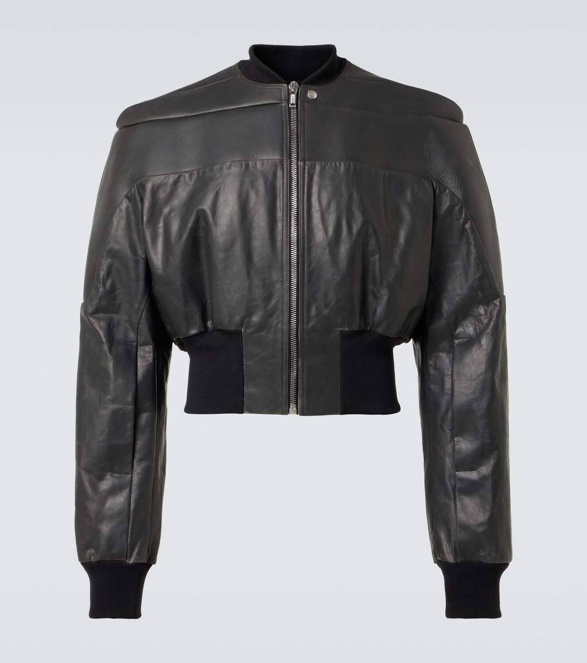Rick Owens Girdered cropped leather jacket Rick Owens