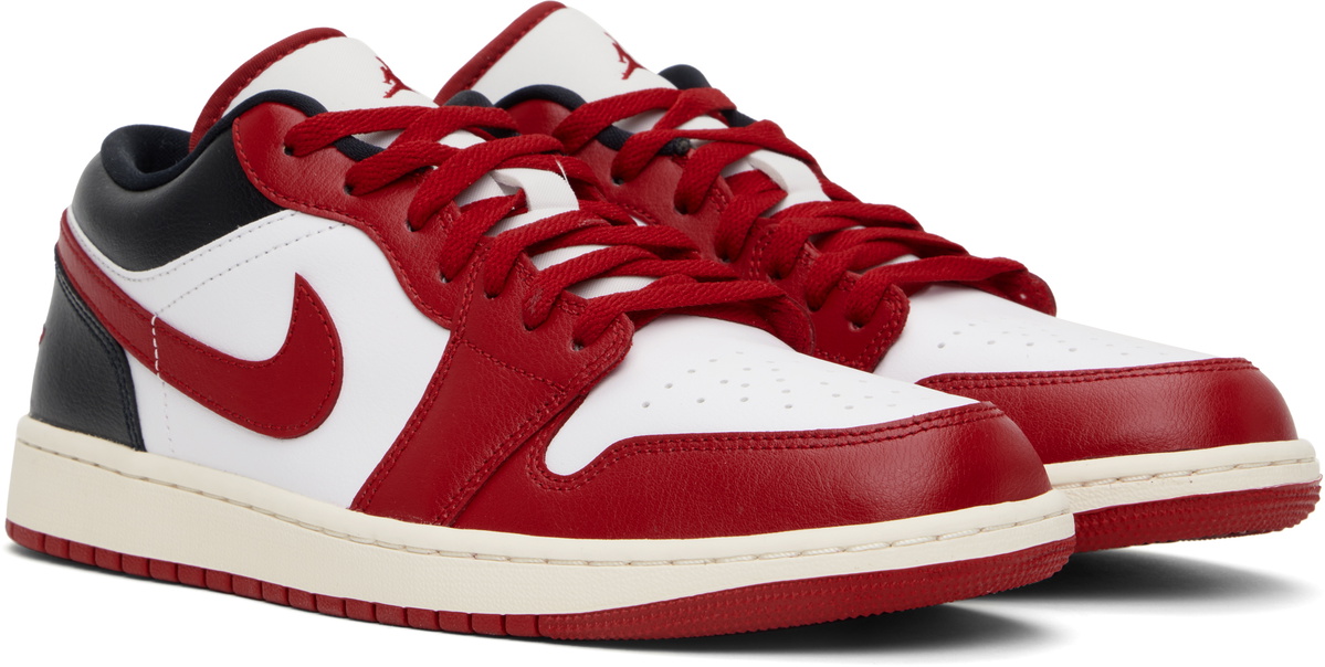 Nike Jordan Black & Red Air Jordan 1 Low Sneakers