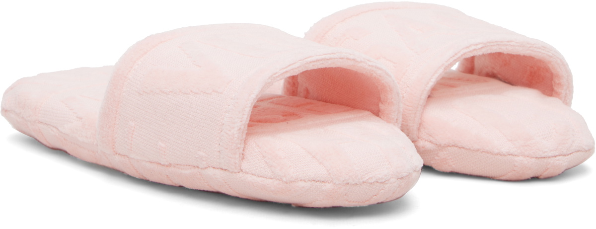 Versace Pink 'Versace Allover' Slippers