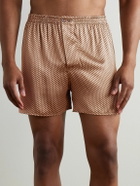 ZIMMERLI - Printed Silk-Satin Boxer Shorts - Gold