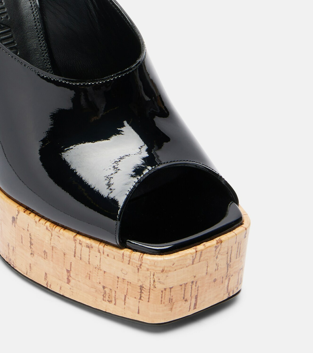 The Attico Ornella patent leather platform slingback pumps