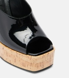 The Attico Ornella patent leather platform slingback pumps
