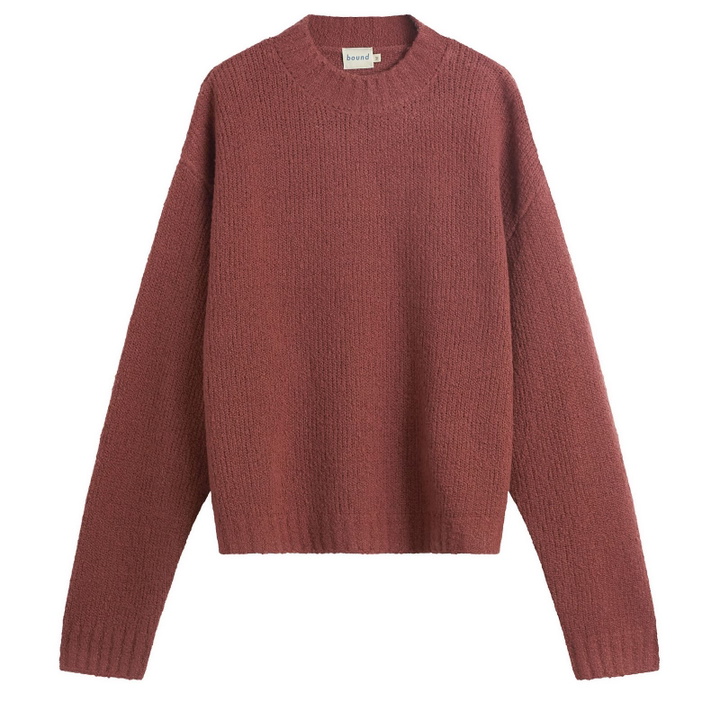 Photo: Bound Men's Cropped Wool Jumper in Brick