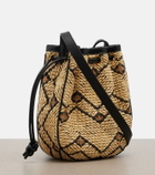 Valentino Garavani VLogo Mini raffia bucket bag