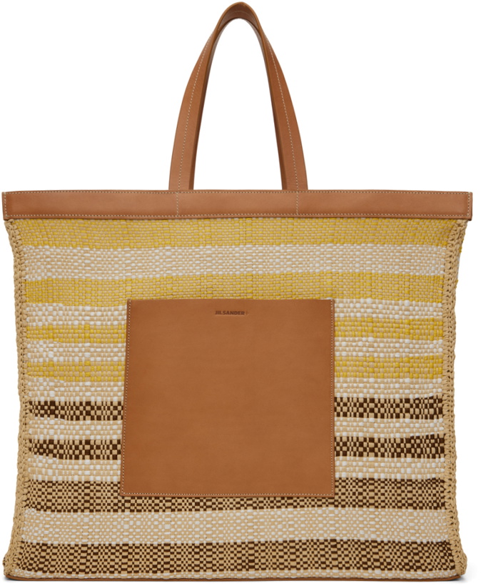 Photo: Jil Sander Beige & Yellow Striped Tote