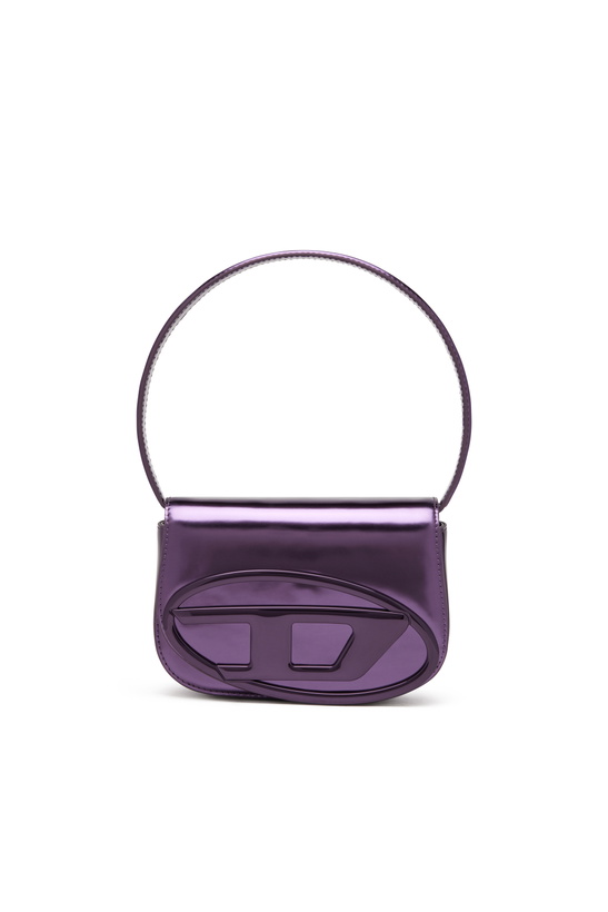Photo: Diesel 1DR-Iconic shoulder bag in mirrored leather - Shoulder Bags Womens in Violet