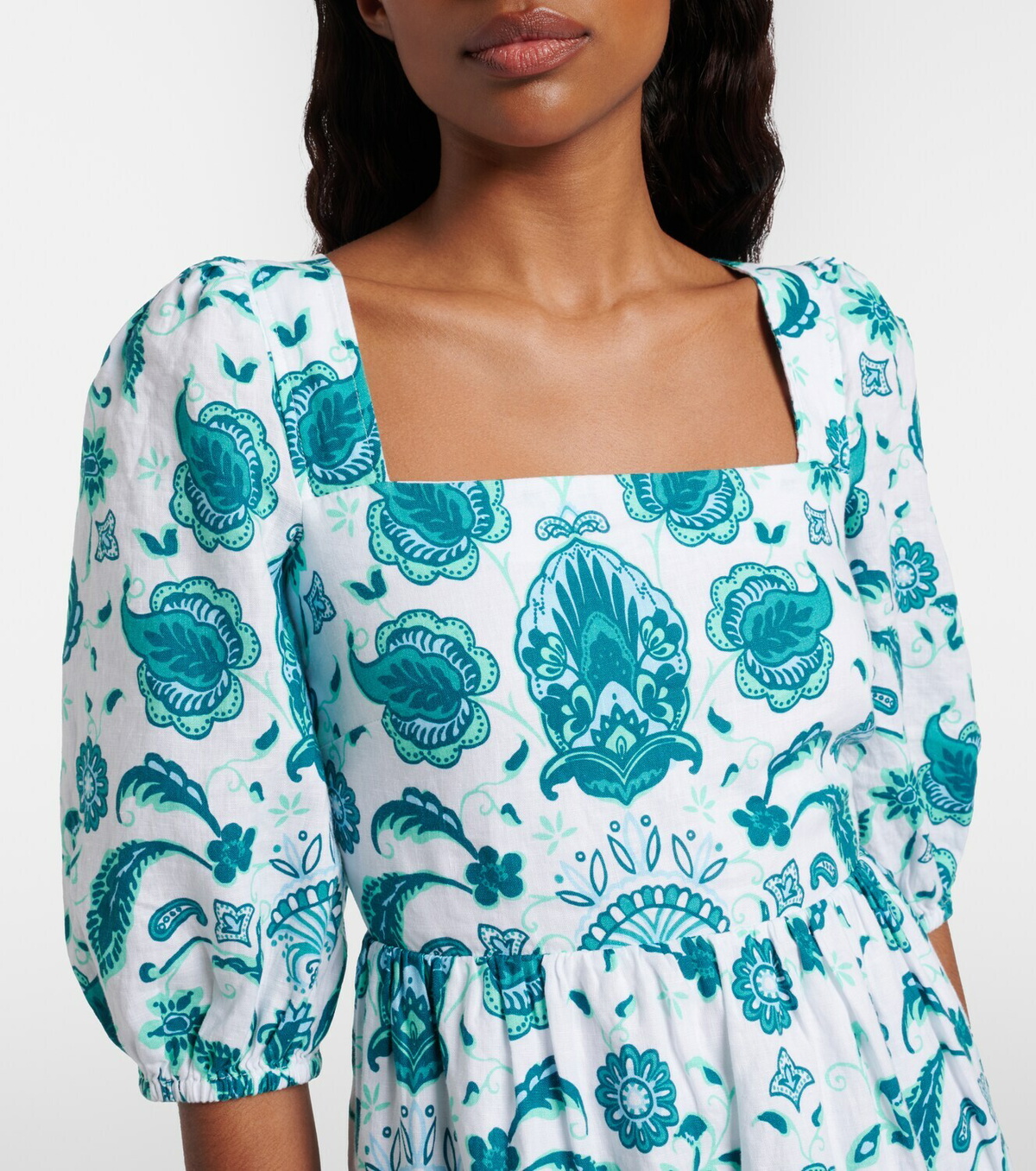 Heidi Klein Kos paisley linen minidress