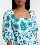 Heidi Klein Kos paisley linen minidress