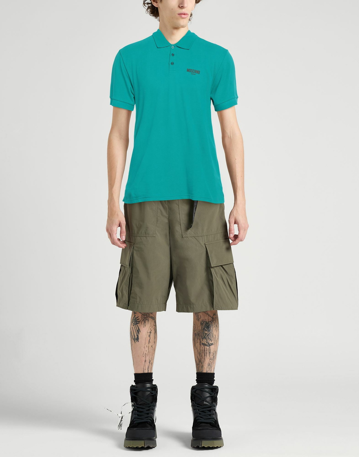 Moschino Mens Polo shirt Emerald in Green
