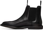 Common Projects Black Leather Chelsea Boots