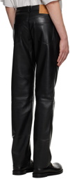 Martine Rose Black Straight-Leg Faux-Leather Pants