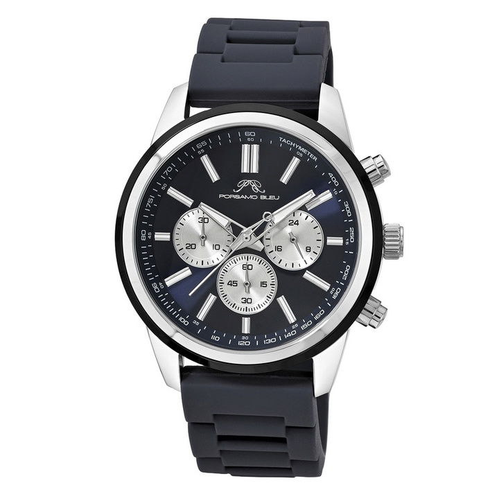 Photo: Porsamo Bleu Logan Chronograph Quartz Black Dial Mens Watch 1451BLOR