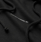 Satisfy - Logo-Print Tie-Dyed Fleece-Back Cotton-Jersey Hoodie - Black