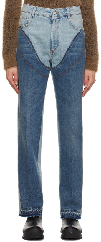 Photo: Stella McCartney Blue Paneled Jeans