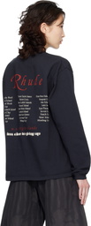 Rhude Black USVI Regatta Tour LS T-shirt