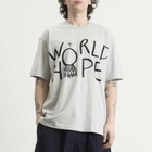 Comme des Garçons SHIRT Men's World Hope T-Shirt in Grey